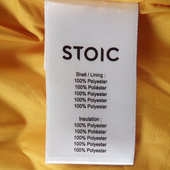 Stoic Men's M Puffer Jacket Full Zip Light Weight Blue Orange Color Block - Picture 9 of 11